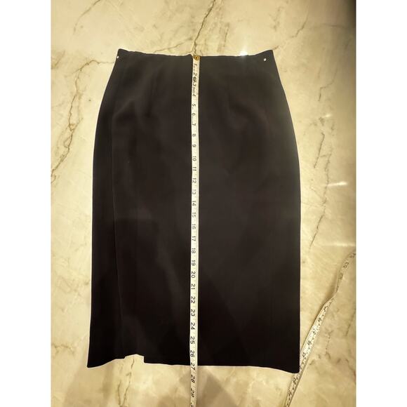 White House Black Market Black Pencil Skirt Sz 6 Gold Stud Embellishments - Picture 8 of 8